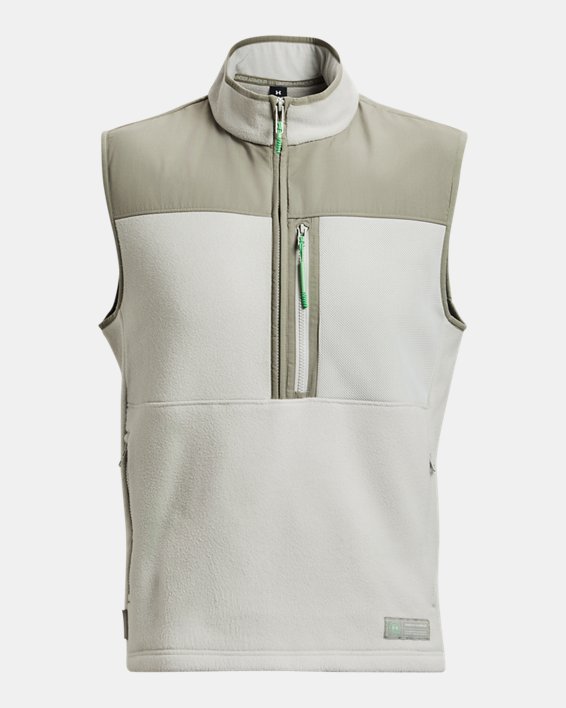 Men's UA Microfleece Maxx Vest in Green image number 6